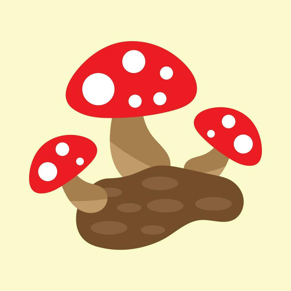 Cartoon mashroom illustration vector design