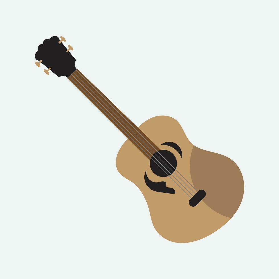 acústico guitarra vector ilustración