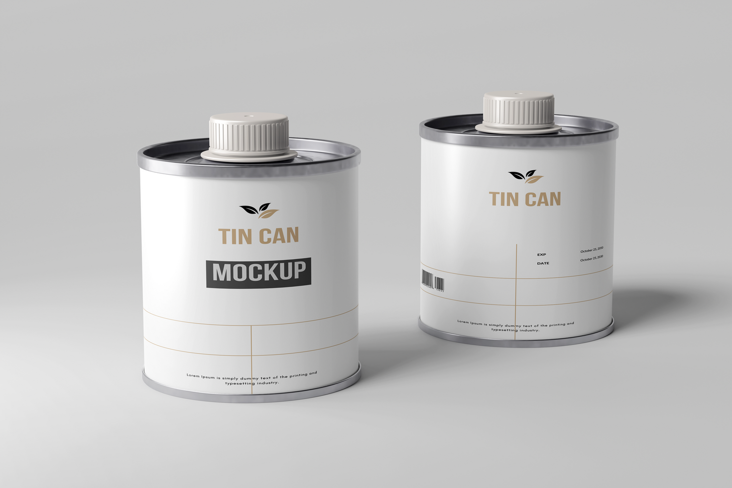 Tin Can Mockup psd