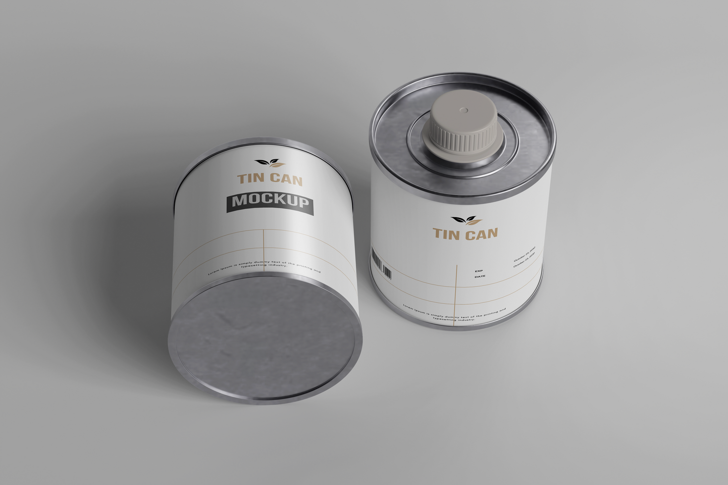 Tin Can Mockup psd