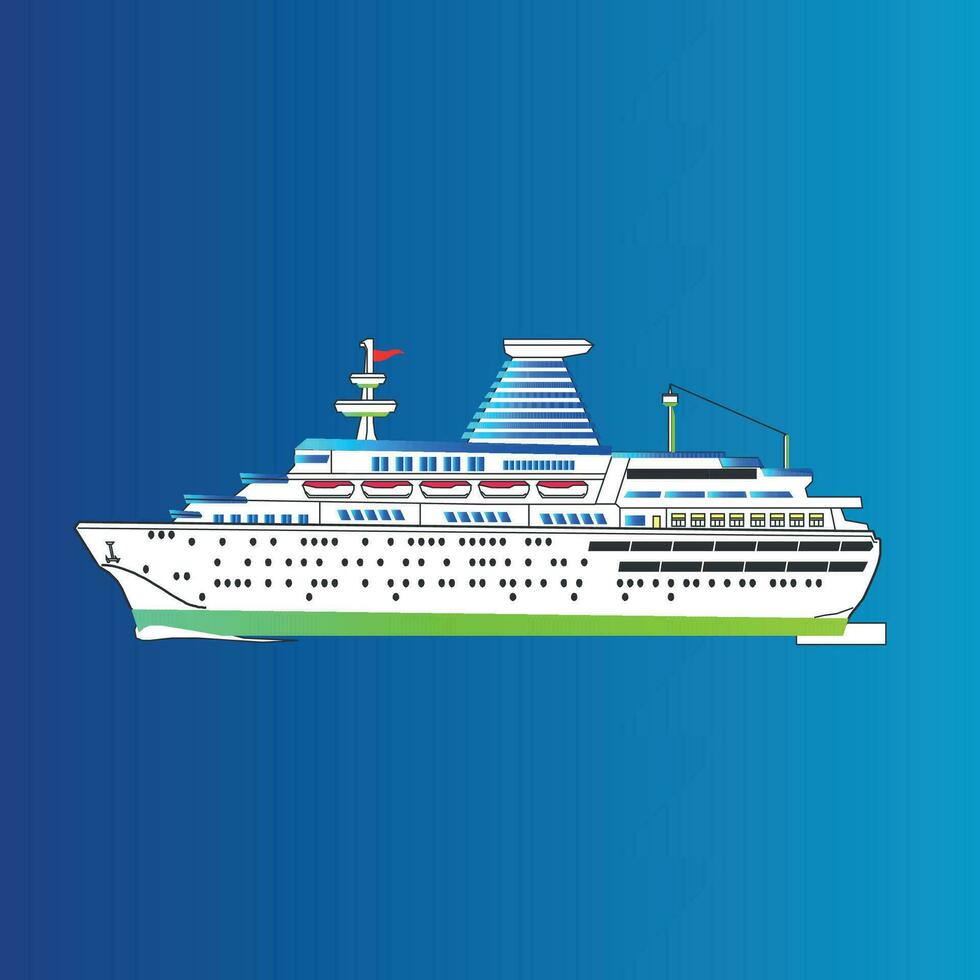 Ferry boat illustration vector ferry boat illustration on blue  background