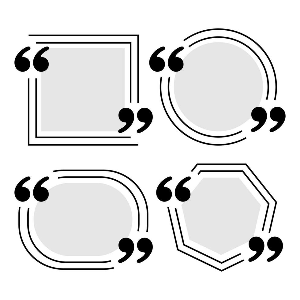 Quotation empty frame vector