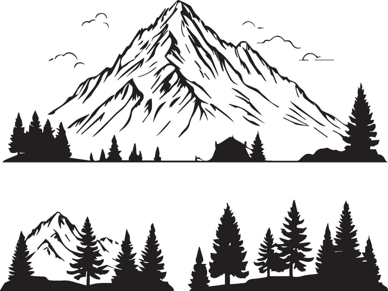 camping and nature adventure badge vector