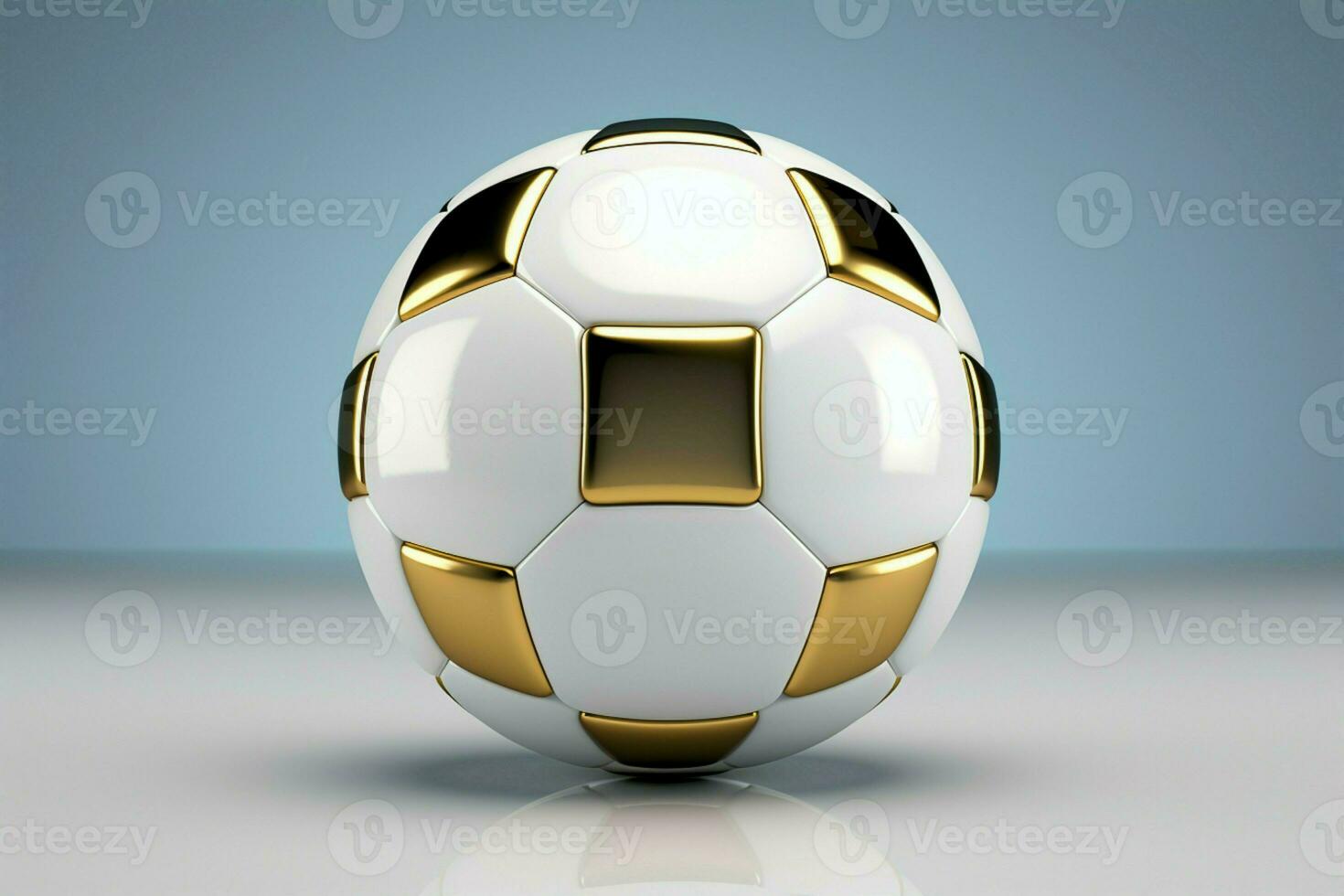 AI generated Soccer ball on a radiant light background evoking energy and excitement AI Generated photo