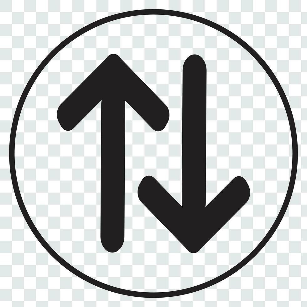 Long arrow vector icon. Black horizontal double arrow. Replaceable vector design.