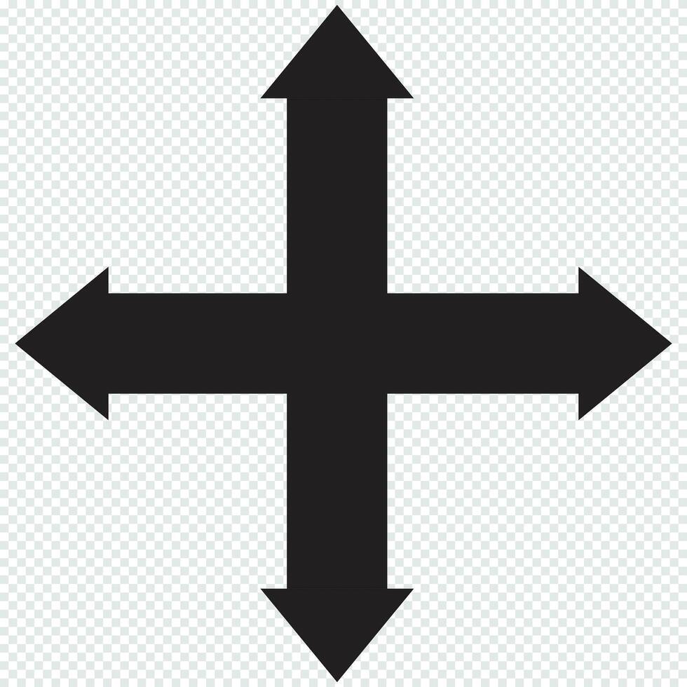 Long arrow vector icon. Black horizontal double arrow. Replaceable vector design.