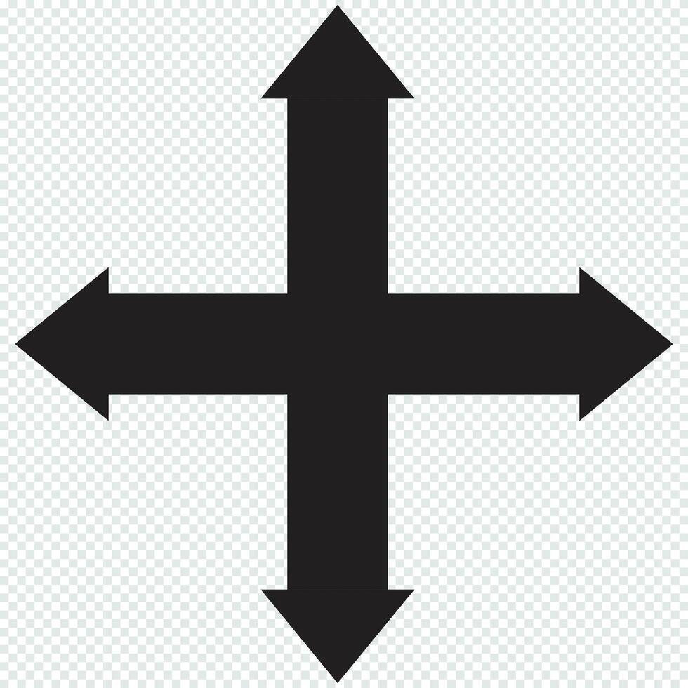 Long arrow vector icon. Black horizontal double arrow. Replaceable vector design.