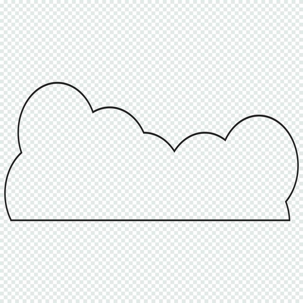 Dream cloud or bubble text template black color isolated in transparent background vector
