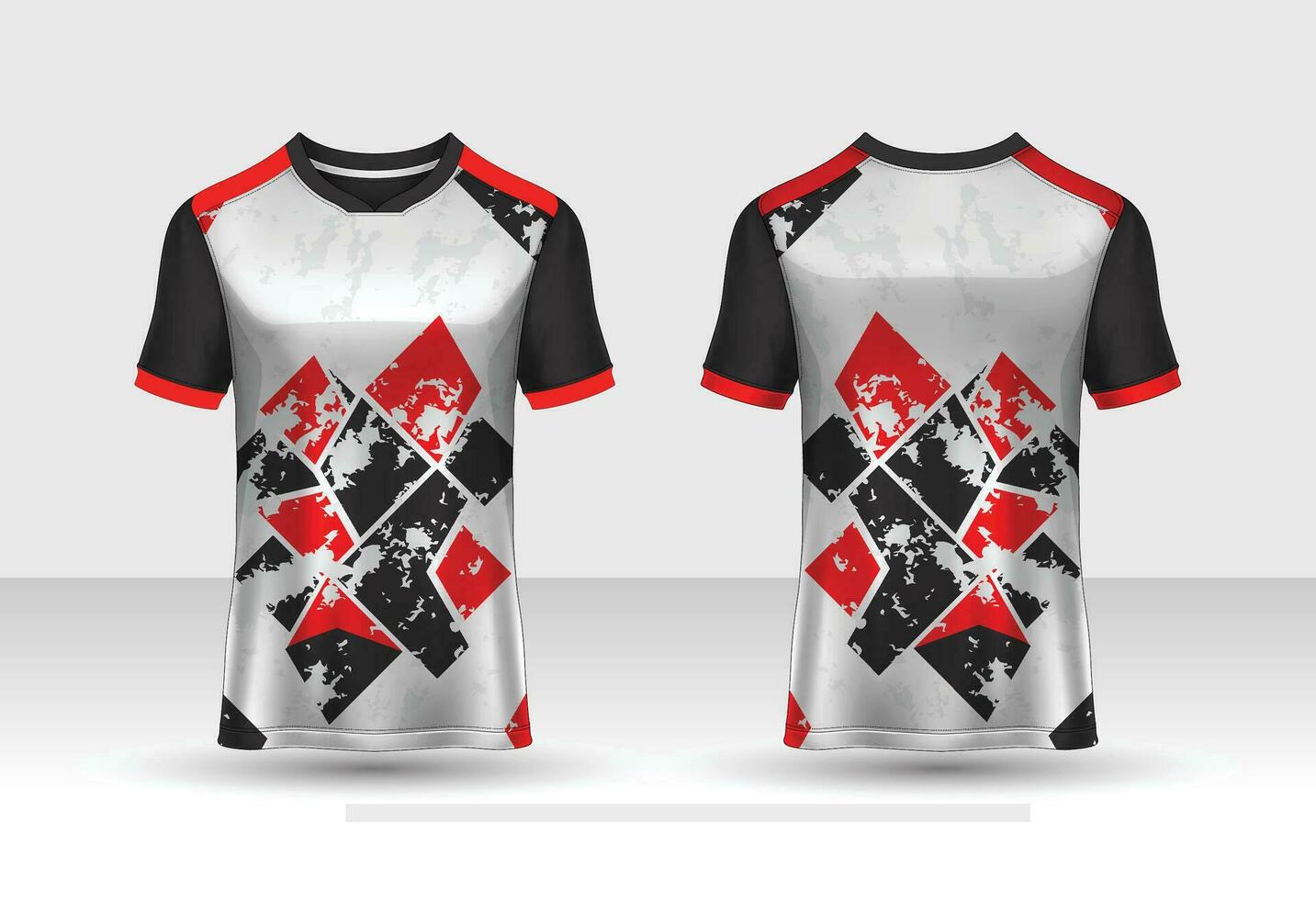 Sports jersey and t-shirt template sports jersey design vector. Sports design for football, racing, gaming jersey. Vector. vector