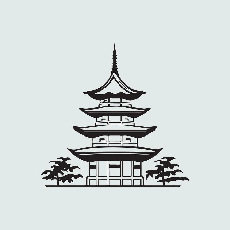 Japanese Pagoda Vector Art, Icons, and Graphics