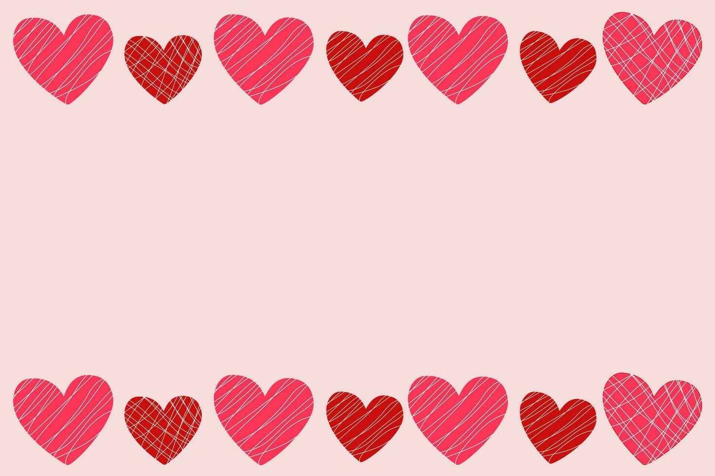 vector ligero rosado fondo, bandera con un marco de rojo y rosado corazones, golosinas en vidriar con sitio para texto para el Días festivos San Valentín día, boda, cumpleaños