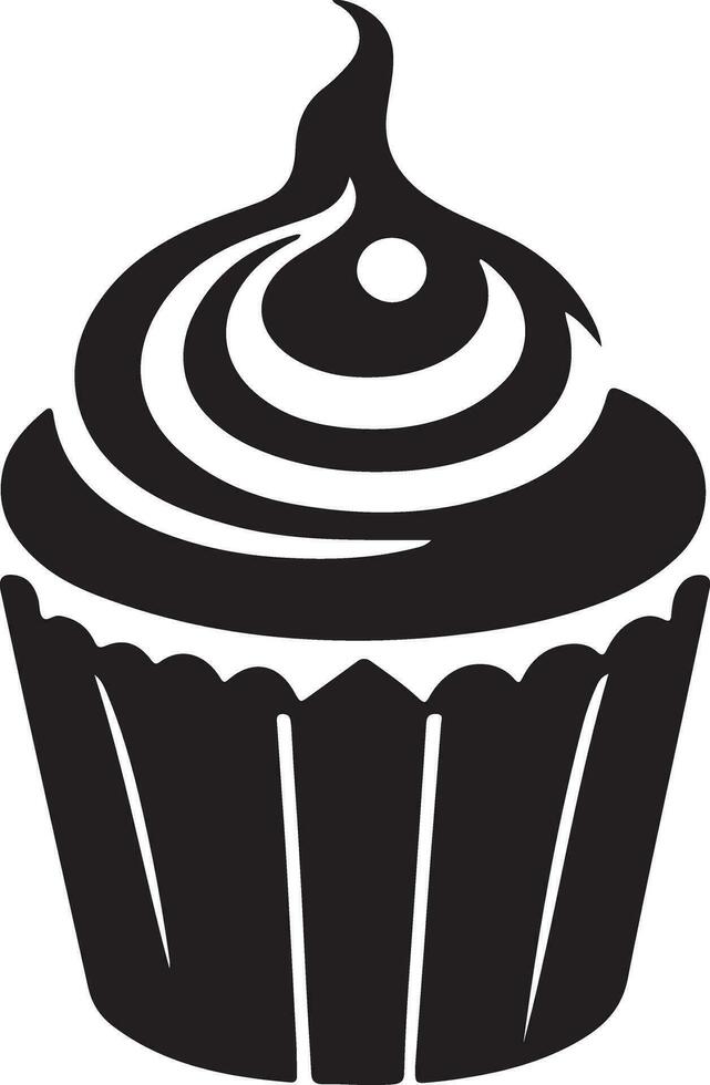 black and white illustration of cake vector