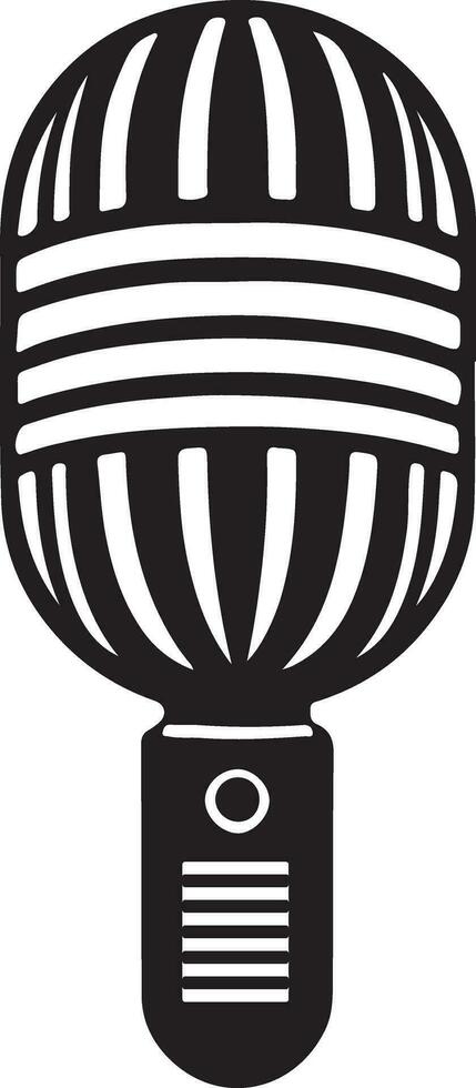 microphone isolated on black vector
