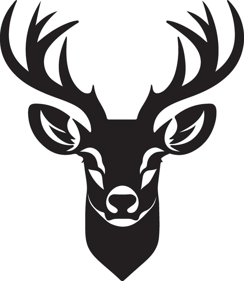 Deer head vector illustration silhouettes art design