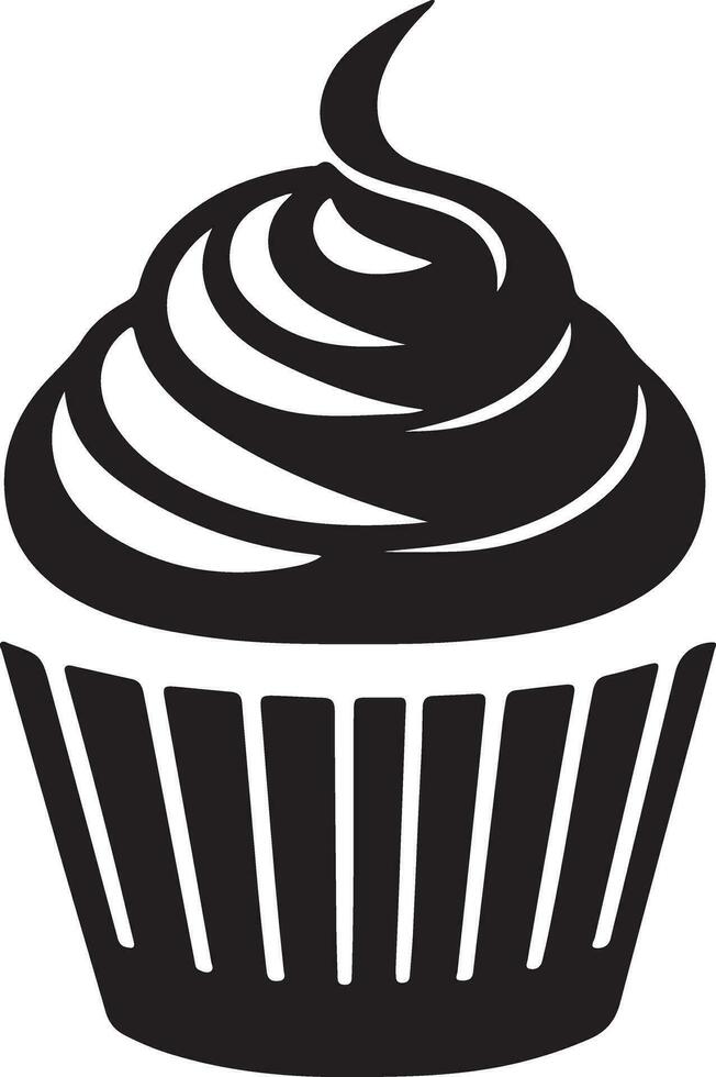 black and white illustration of cake vector