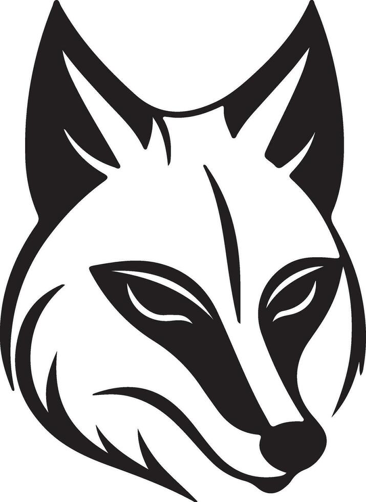 Fox head vector illustration silhouettes art design