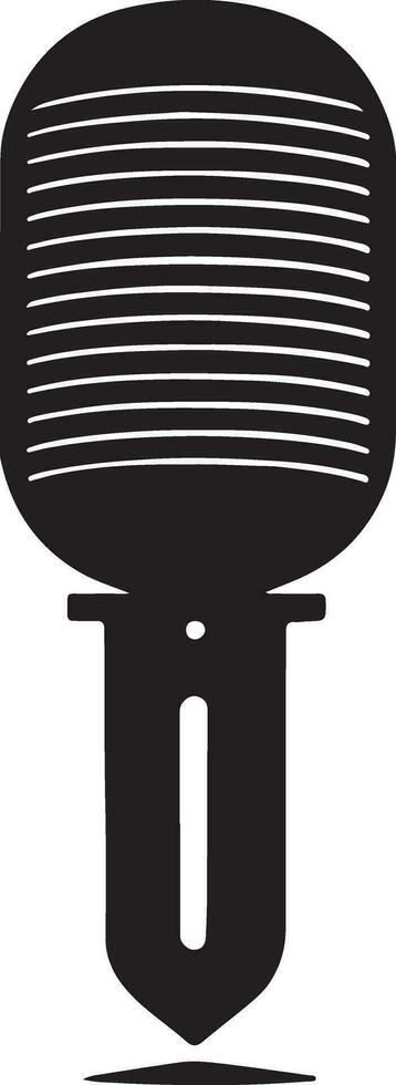 micrófono aislado en negro vector