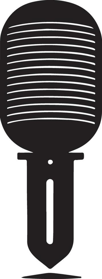 microphone isolated on black vector