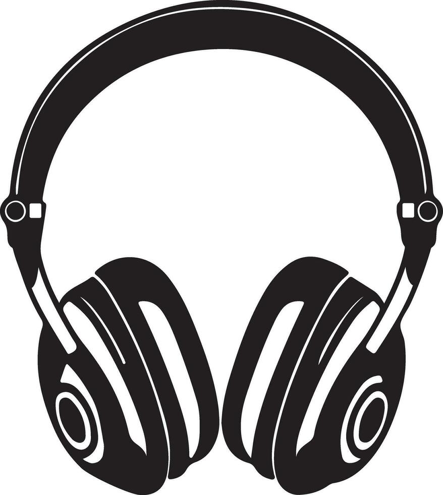 Headphones icon and white background vector