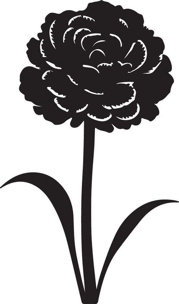 black and white flower vector