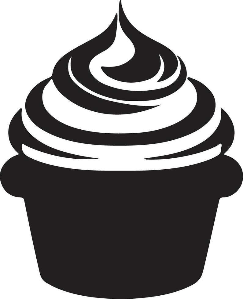 black and white illustration of cake vector