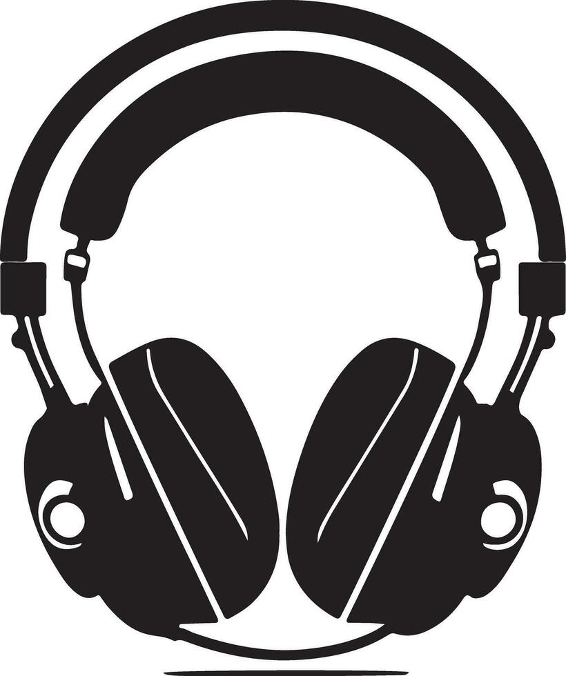 Headphones icon and white background vector