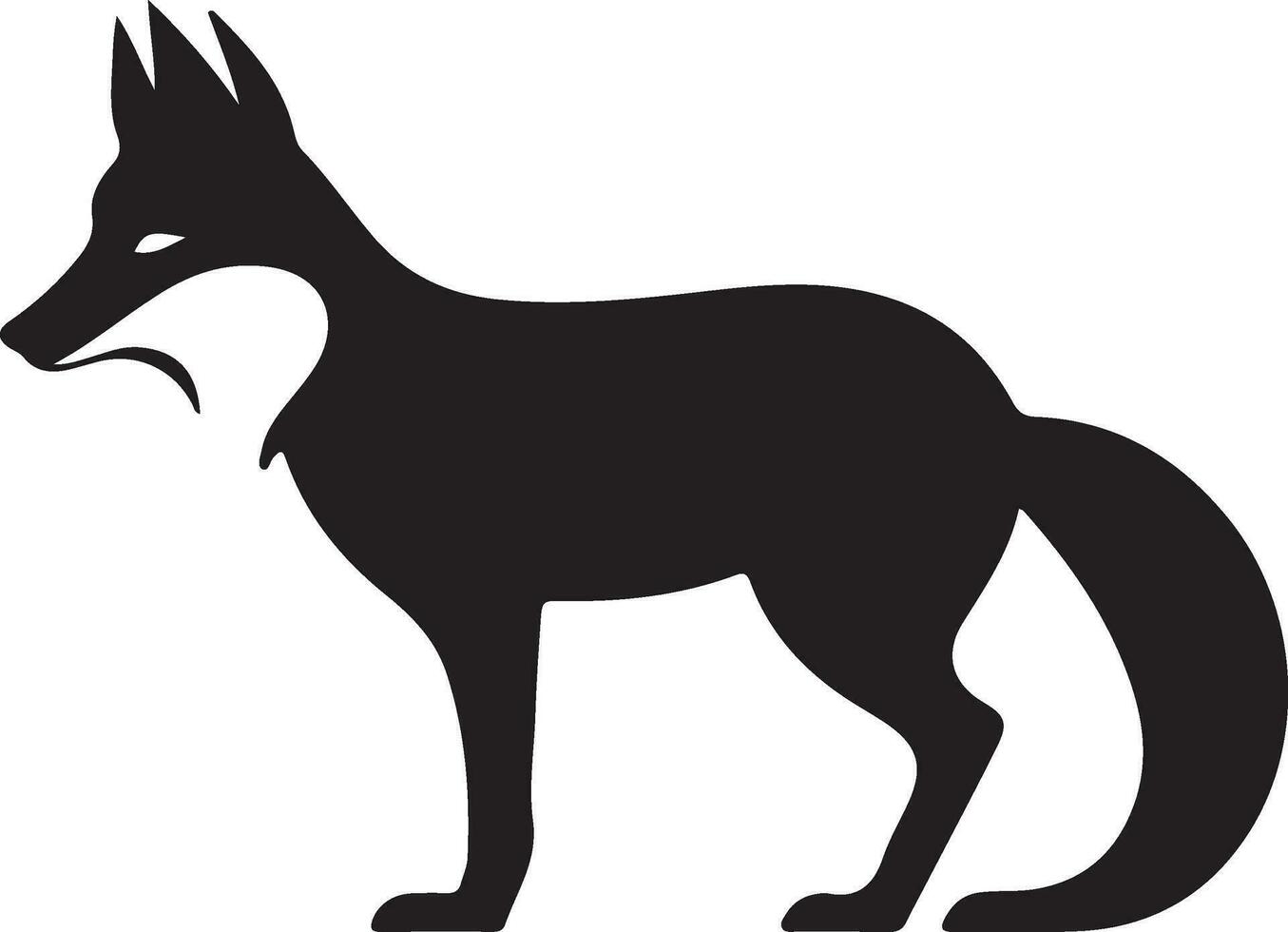 Fox head vector illustration silhouettes art design