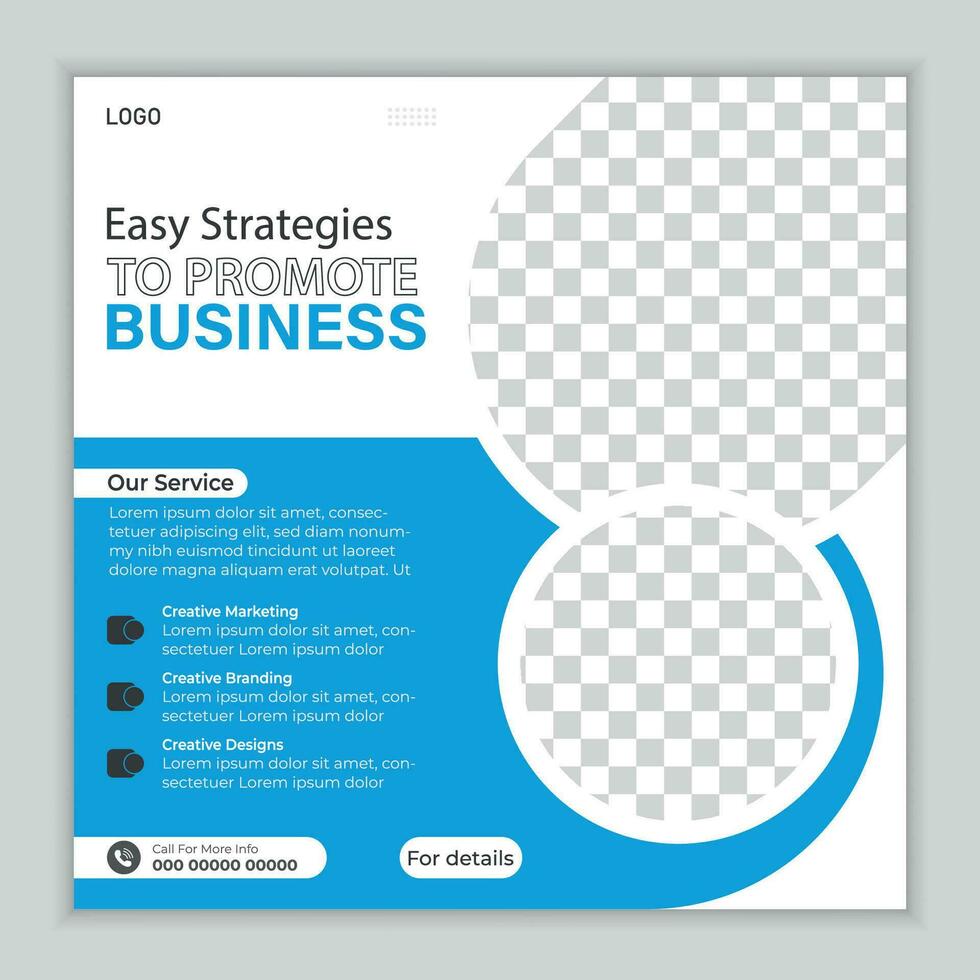 Social media post design vector