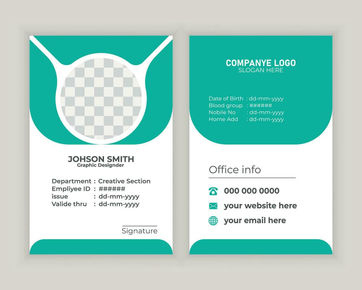 ID card design vector