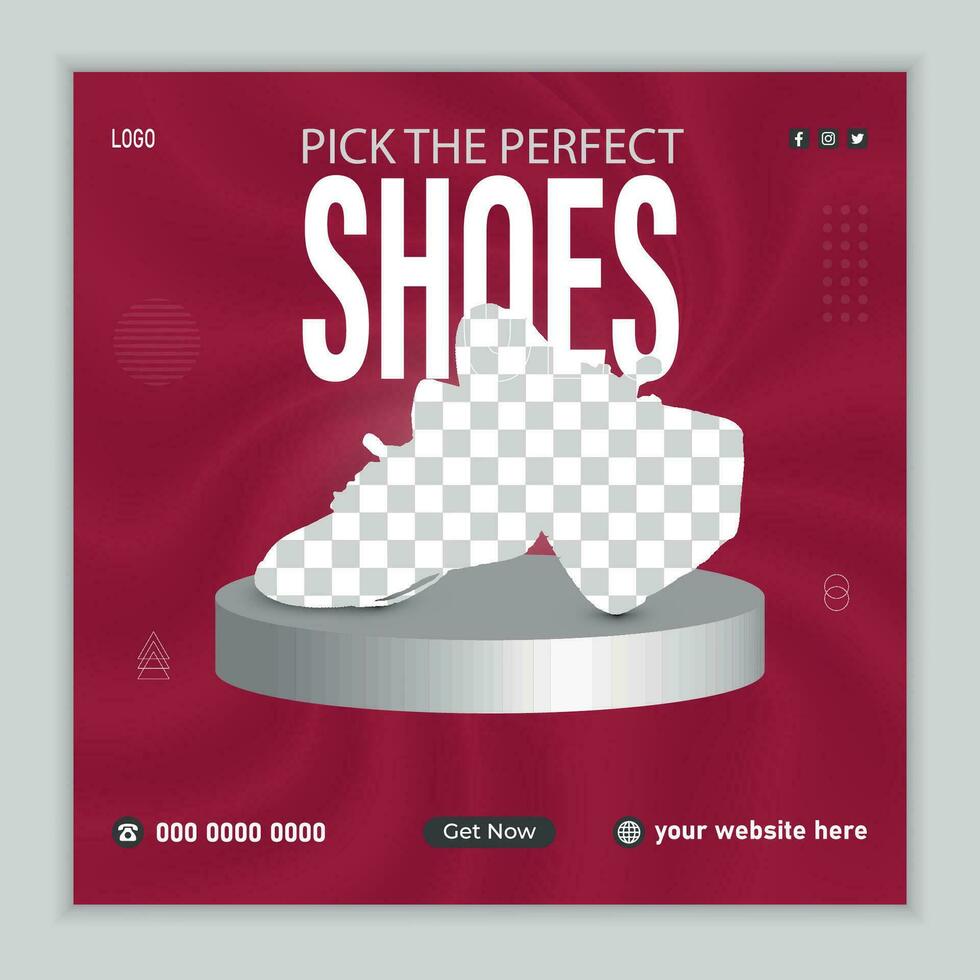 Social media post design vector