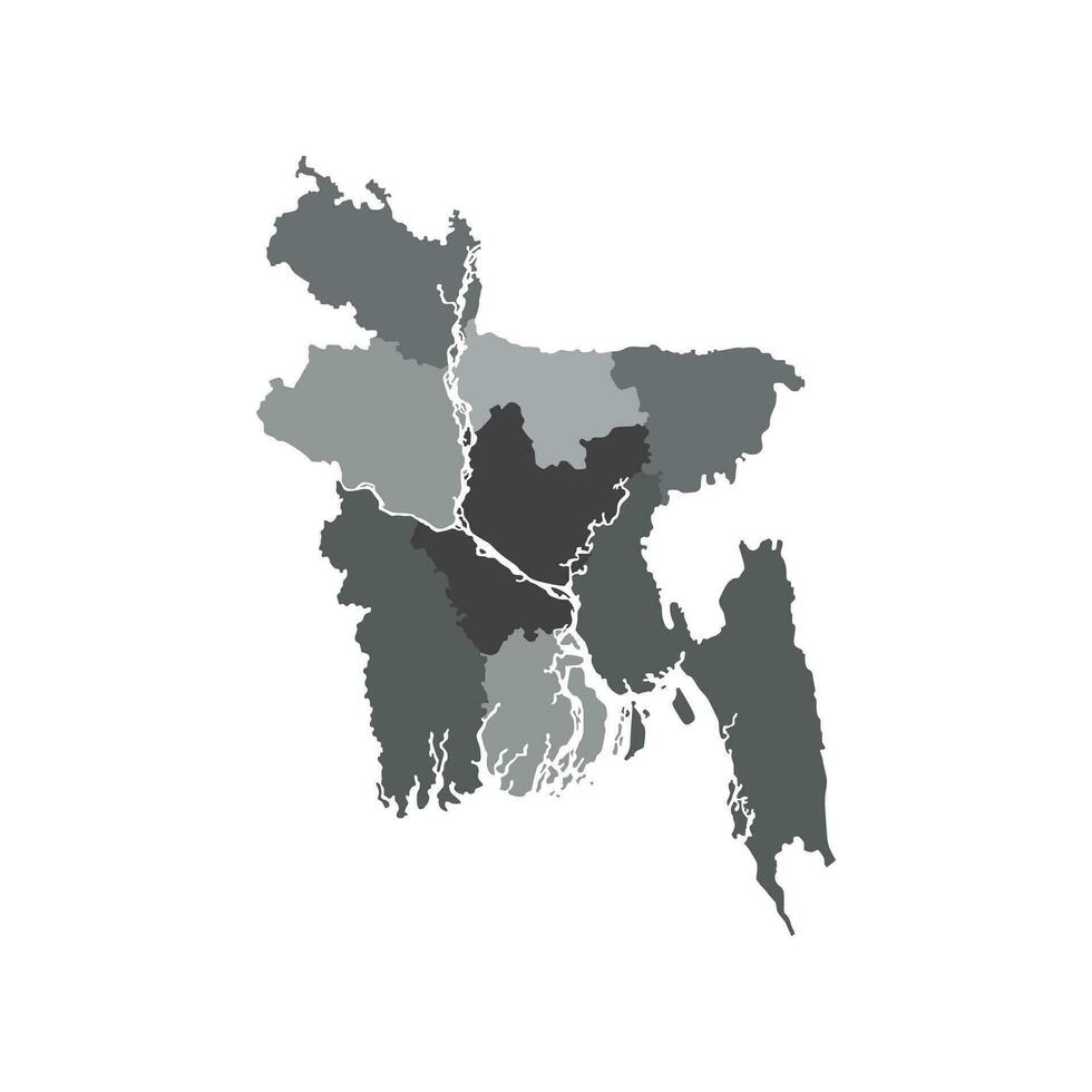 Map Of Bangladesh High-Res Vector silhouette and outline Graphic