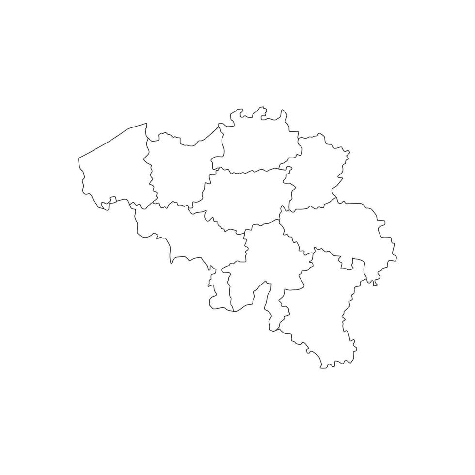 Map Of Belgium High-Res Vector silhouette and outline Graphic