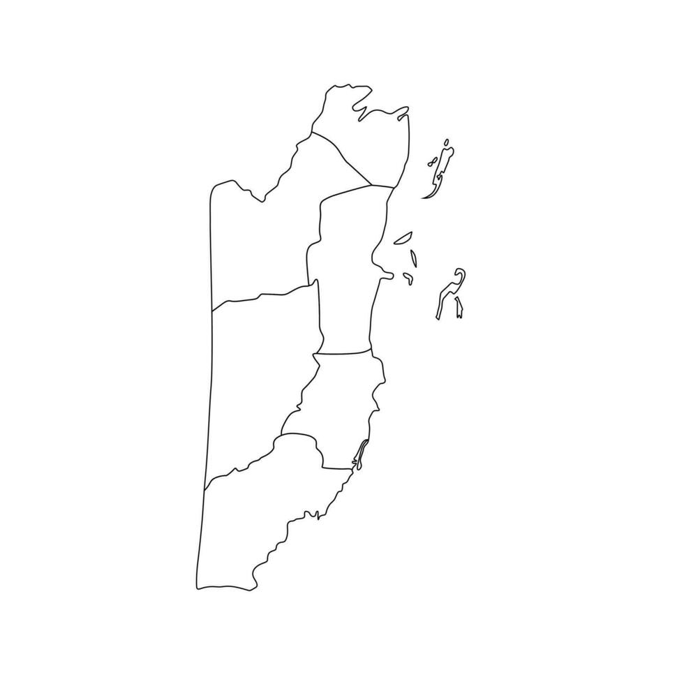 Map Of Belize High-Res Vector silhouette and outline Graphic