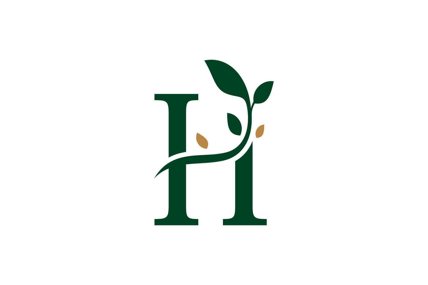 initial letter logo design h letter stylish and elegant vector