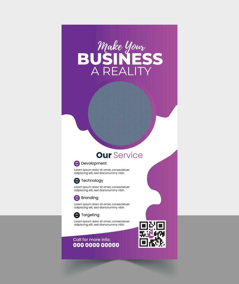 Business Roll-up banner design vector premium