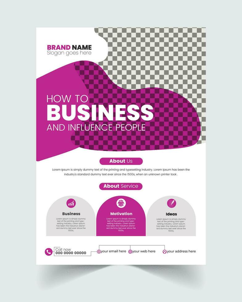 Creative corporate business flyer brochure template design, Abstract business flyer, Brochure design, Cover design, Poster, Marketing agency flyer design. vector