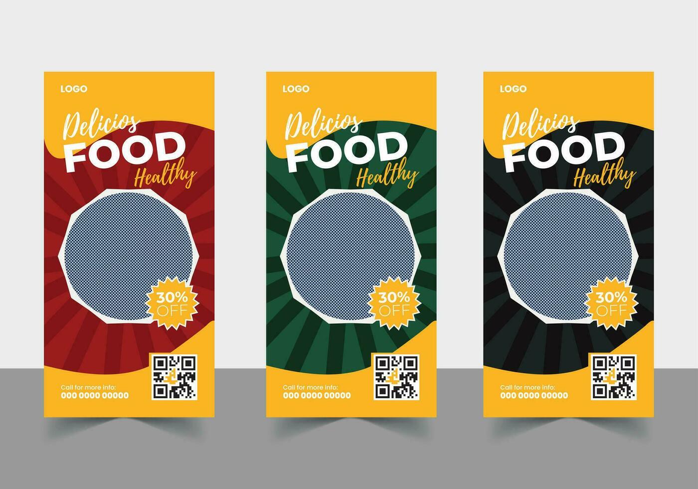 Food Roll-up banner design vector premium