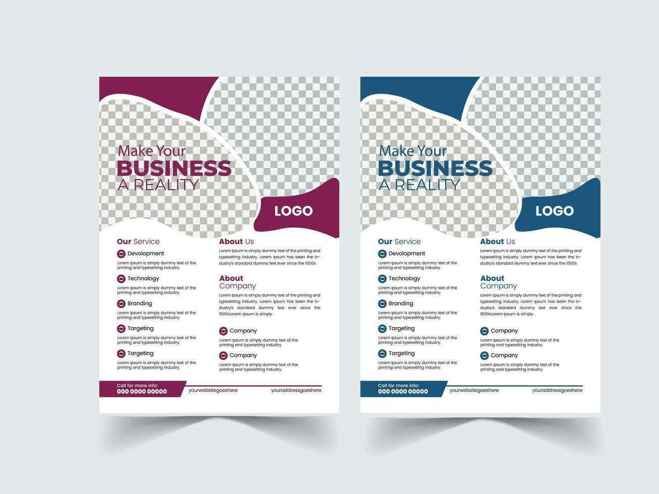 Creative corporate business flyer brochure template design, Abstract business flyer, Brochure design, Cover design, Poster, Marketing agency flyer design. vector