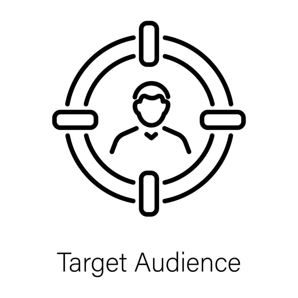 Trendy Target Audience vector