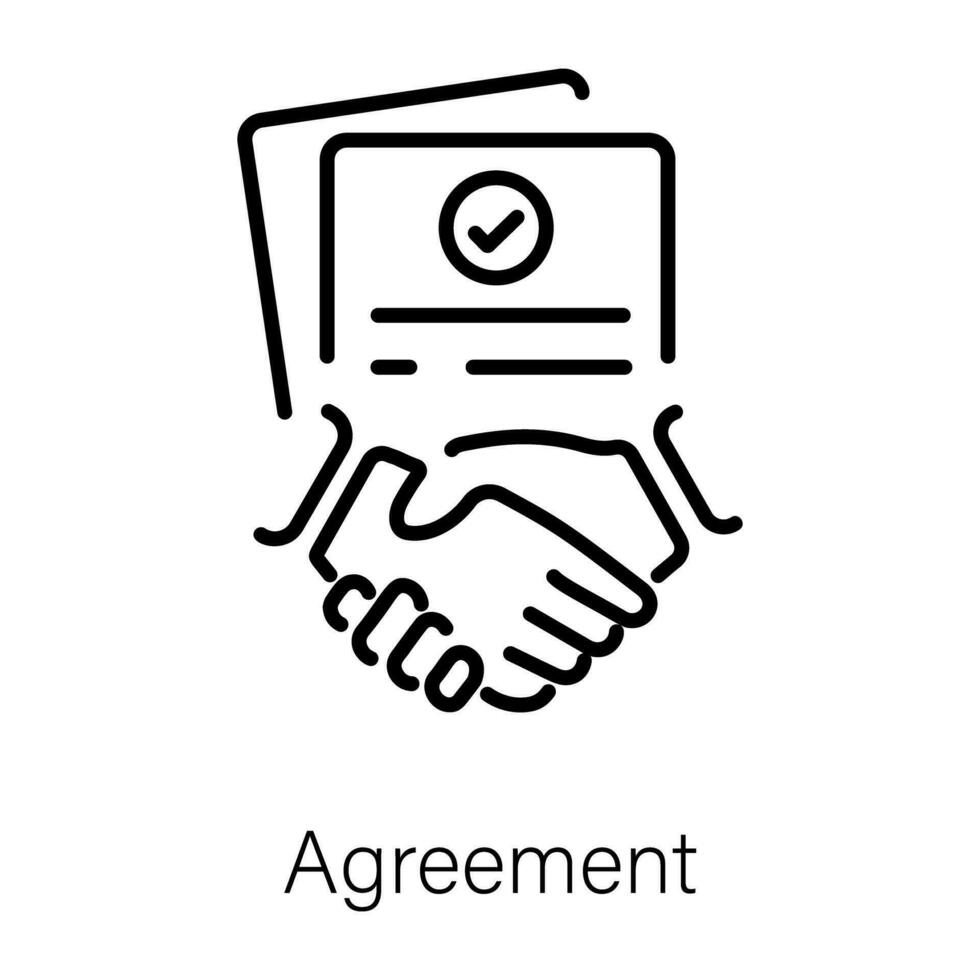 Trendy Agreement Concepts vector