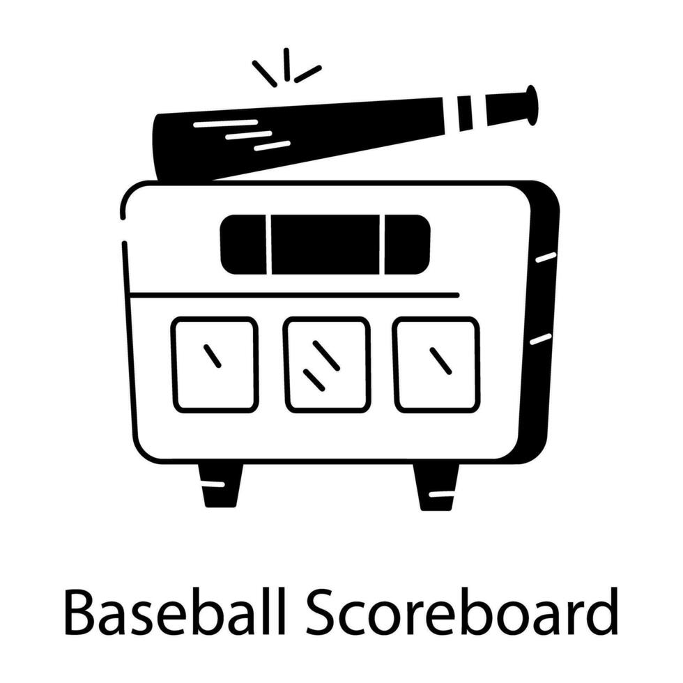 Trendy Baseball Scoreboard vector