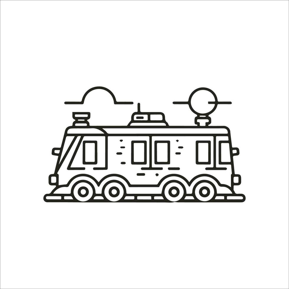 viaje tren vector contorno ilustración