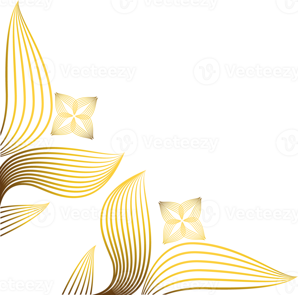 beautiful gold ornament png