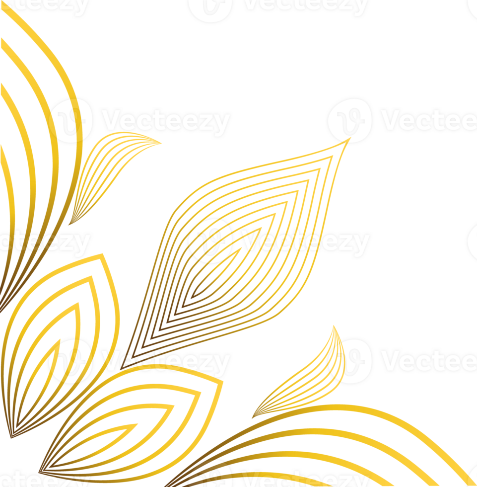 beautiful gold ornament png