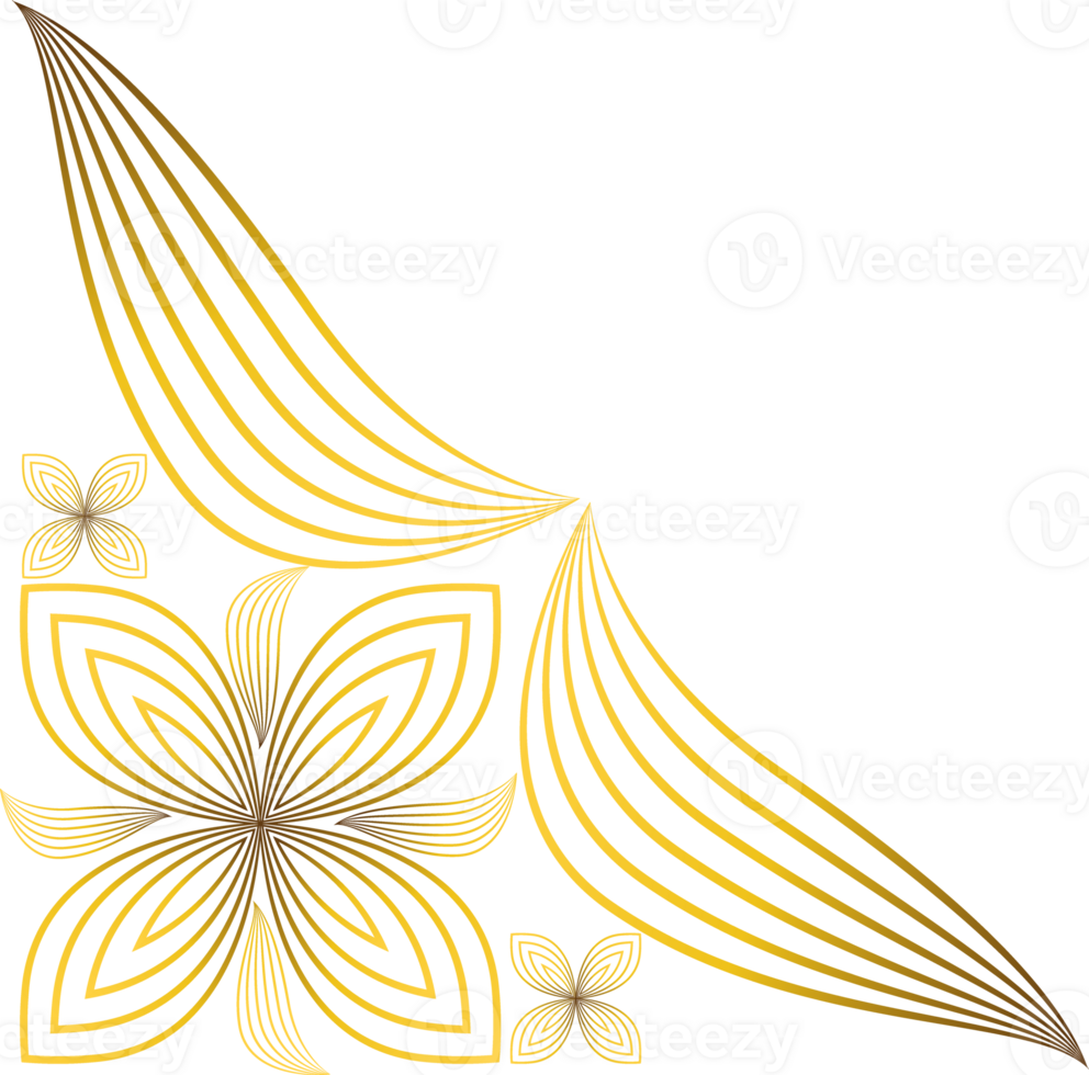 beautiful gold ornament png