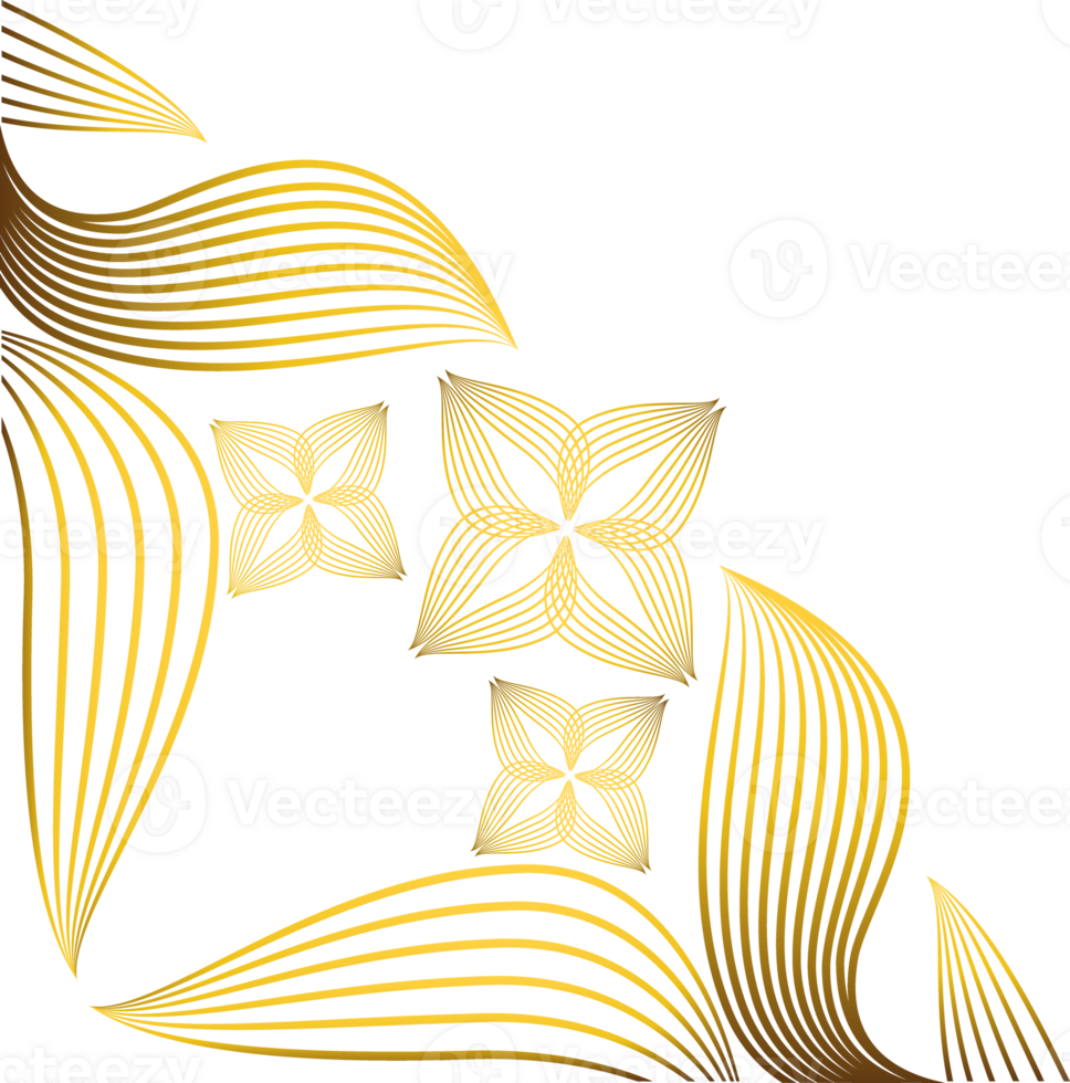 beautiful gold ornament png