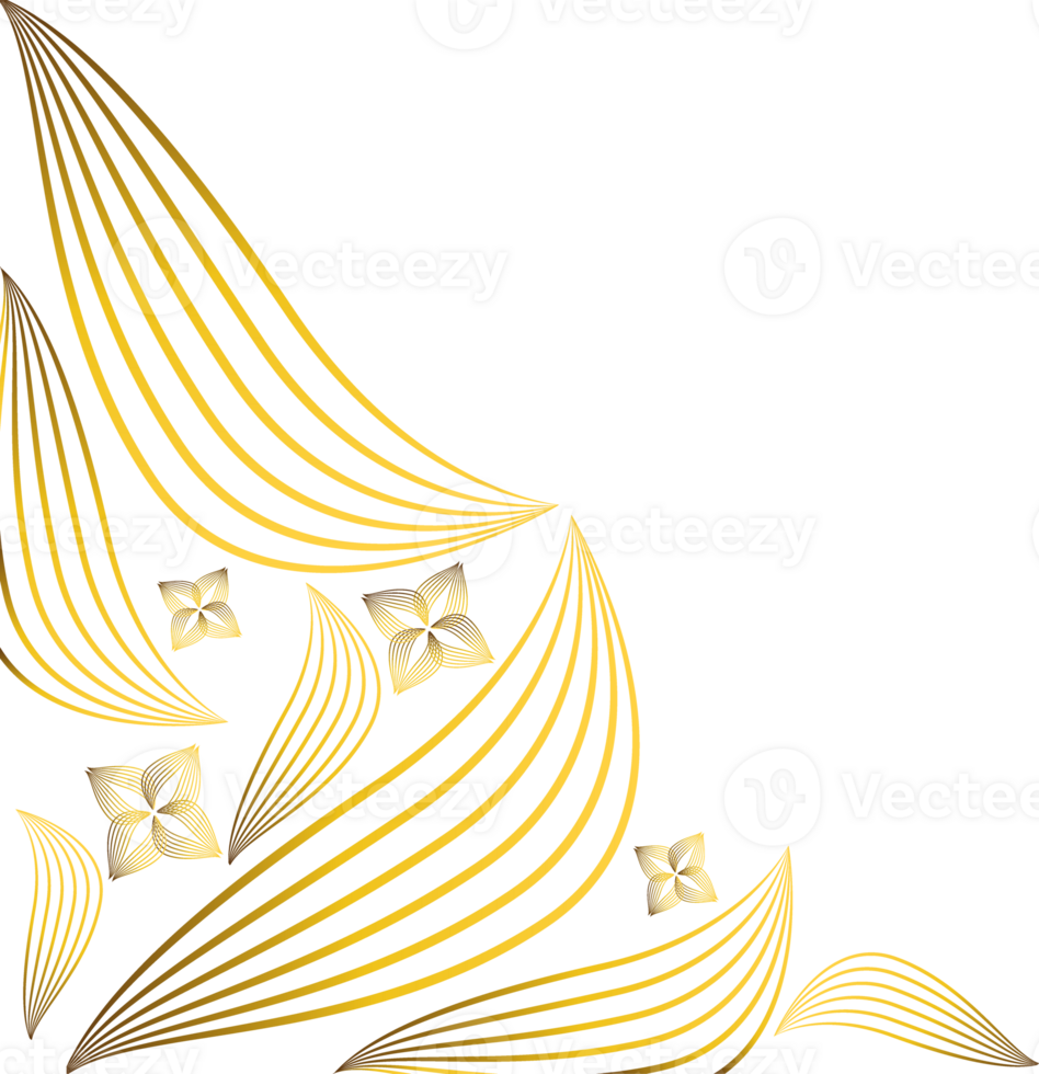 beautiful gold ornament png