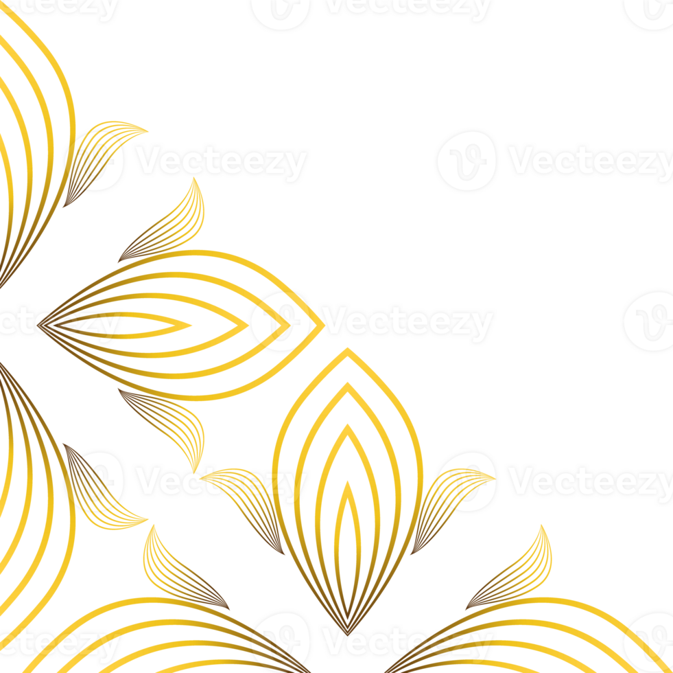 beautiful gold ornament png