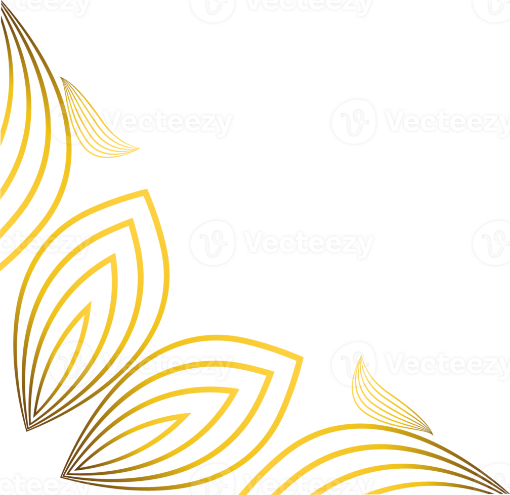 beautiful gold ornament png
