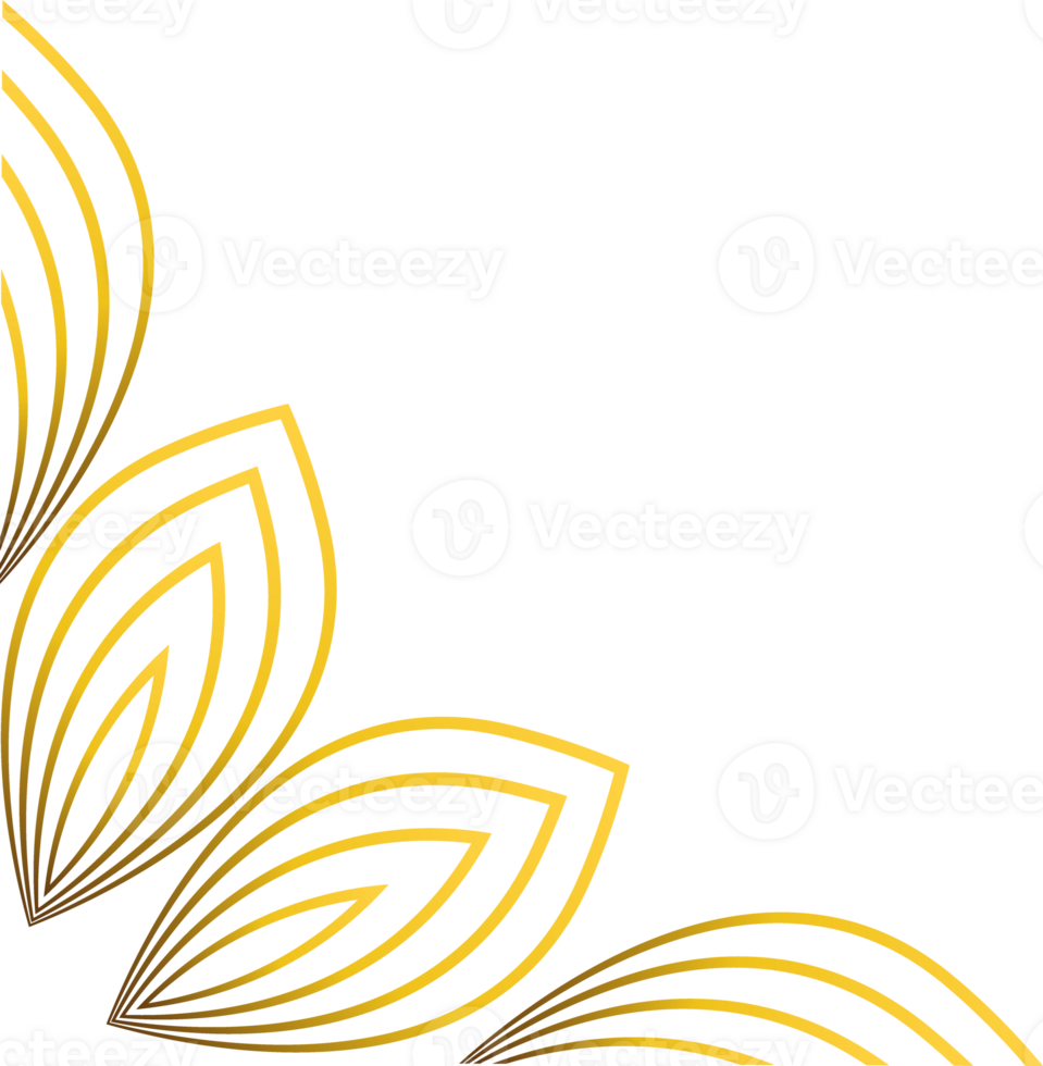 beautiful gold ornament png